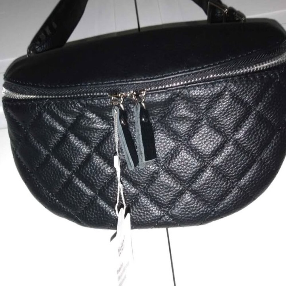 Befen Quilted Leather Fanny Pack/Crossbody Bag
